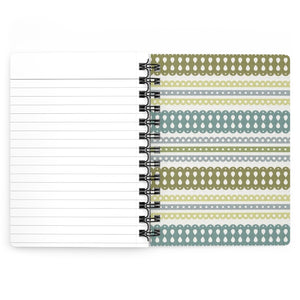 Ribbon Candy Spiral Bound Journal in Green