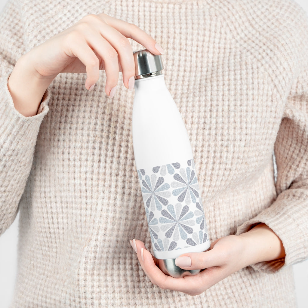 Floral Starburst 20oz Insulated Bottle in Blue