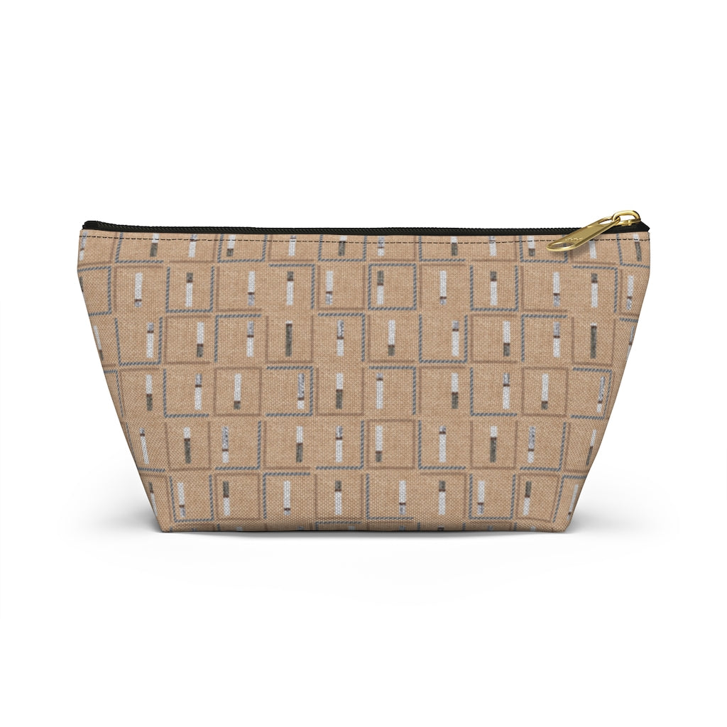 Pencil to Paper Accessory Pouch w T-bottom in Terracotta