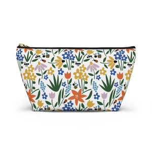 Field of Flowers Accessory Pouch w T-bottom