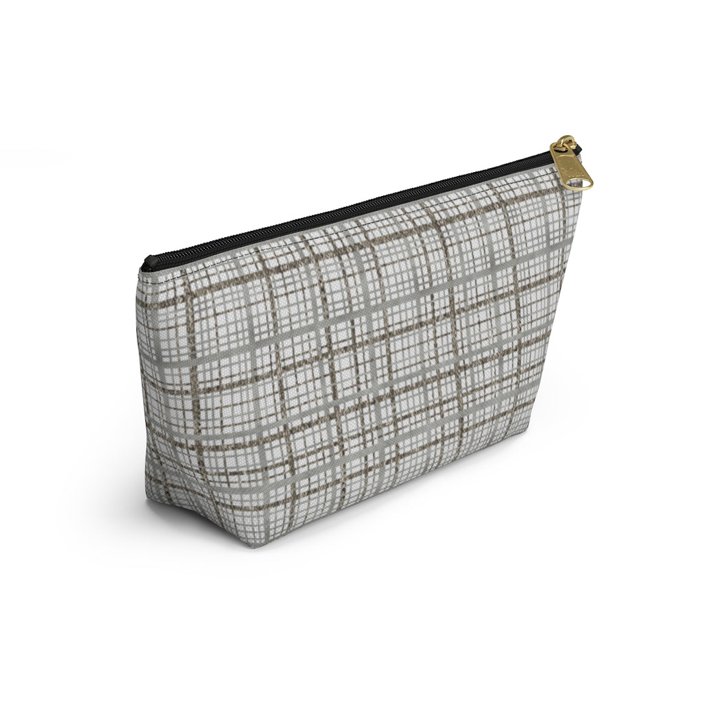 Rogers Tartan Accessory Pouch w T-bottom in Gray
