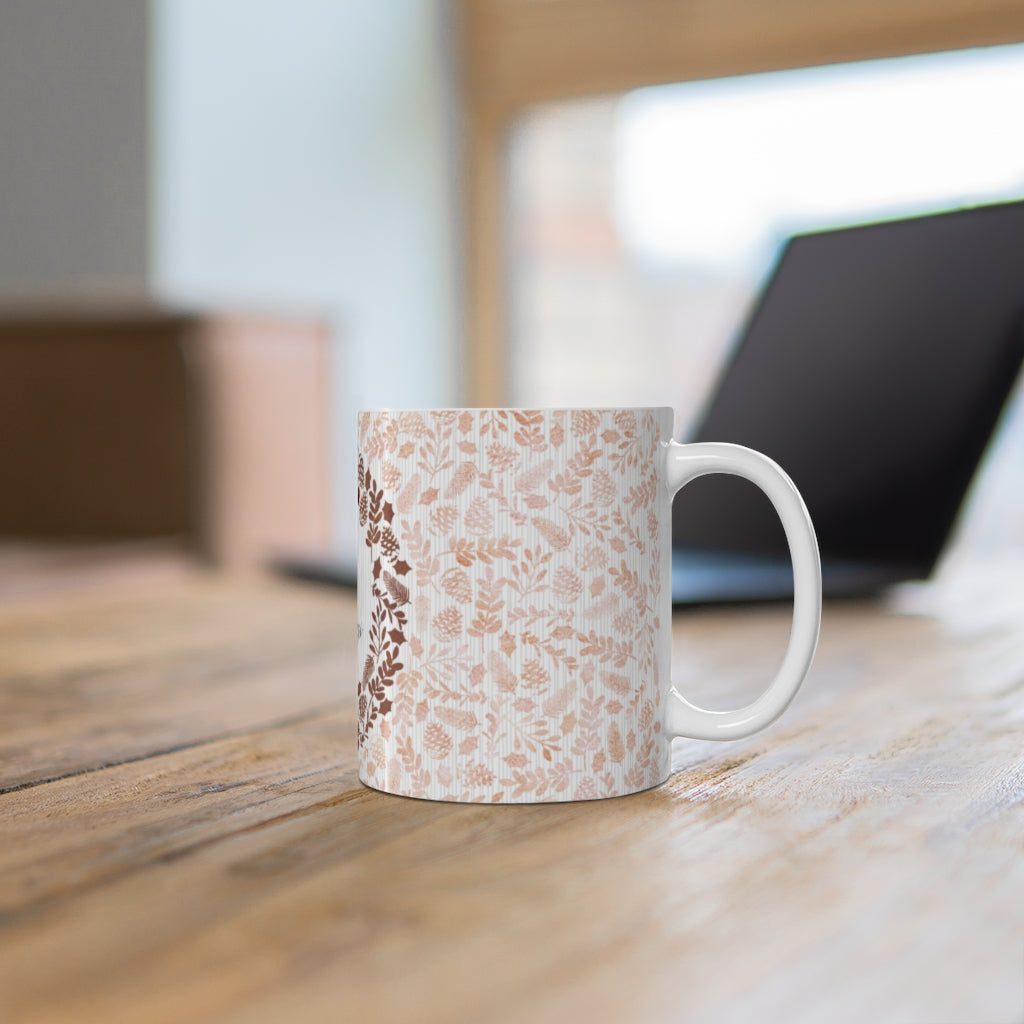 Holiday Wreath Mug in Pink