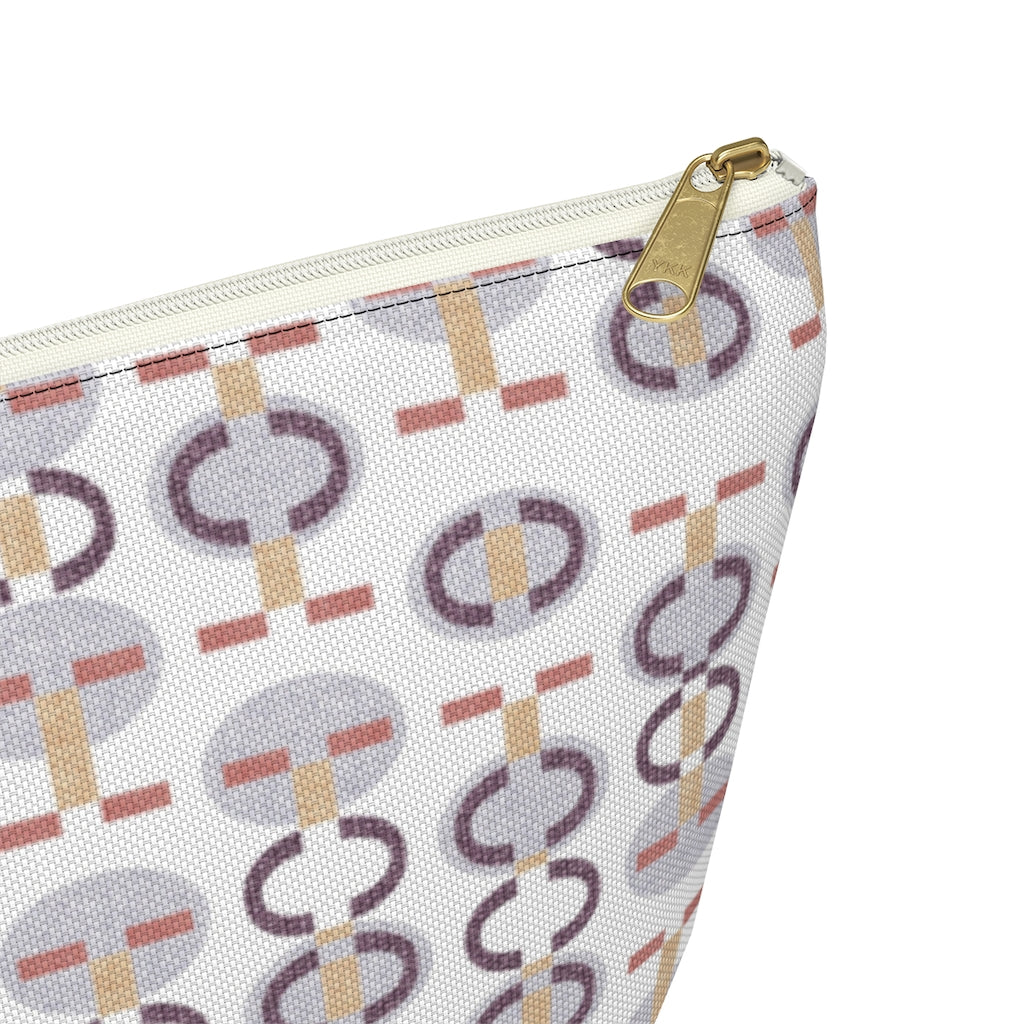 Telegraph Code Accessory Pouch w T-bottom in Purple