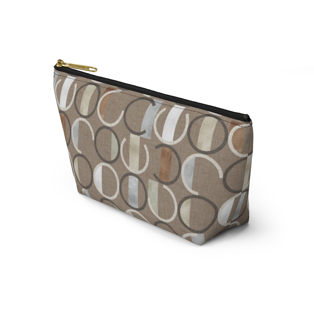 Journey Code Accessory Pouch w T-bottom in Brown