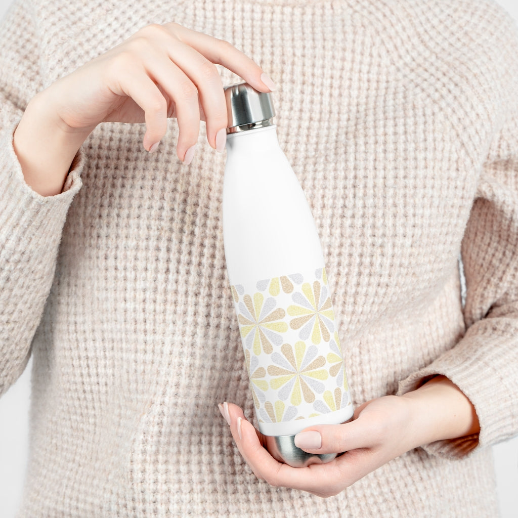 Floral Starburst 20oz Insulated Bottle in Yellow