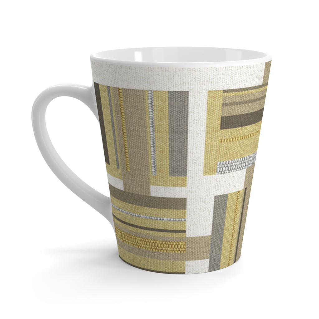 Bird Code Latte Mug in Yellow