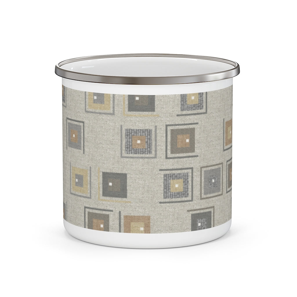 Key Code Enamel Mug in Taupe