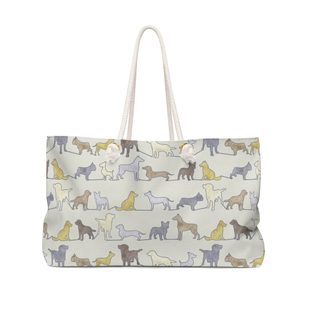 Dogs Weekender Bag in Yellow