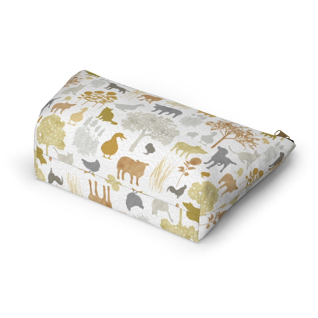 On the Farm Accessory Pouch w T-bottom in Gold