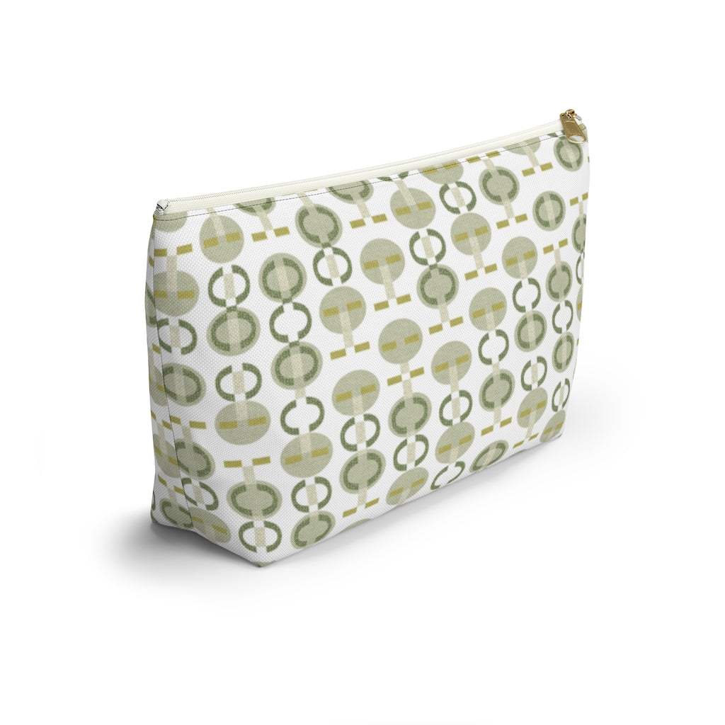 Telegraph Code Accessory Pouch w T-bottom in Green