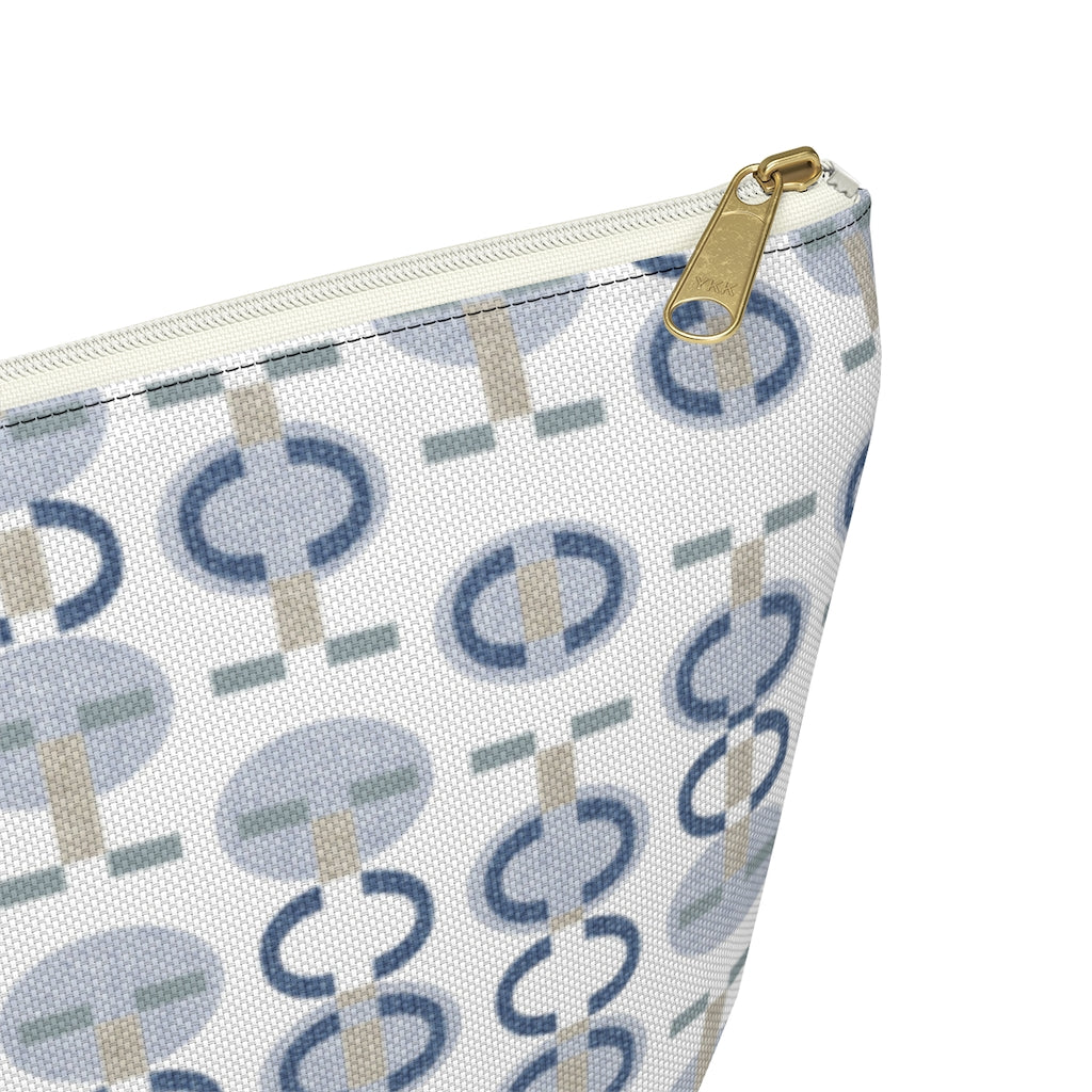 Telegraph Code Accessory Pouch w T-bottom in Blue
