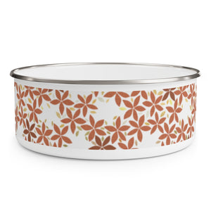 Snowbell Enamel Bowl in Coral