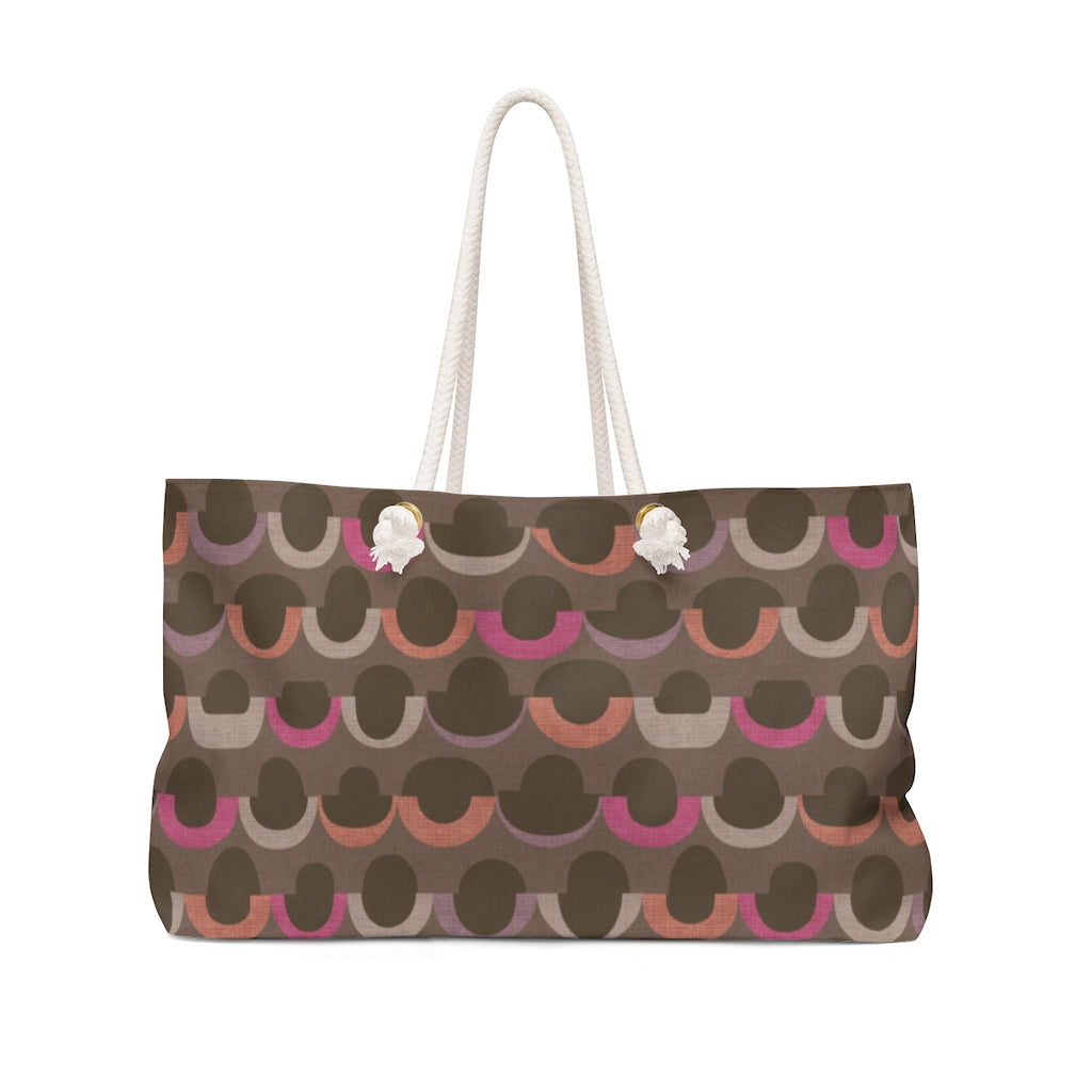 Half Moons Weekender Bag in Pink