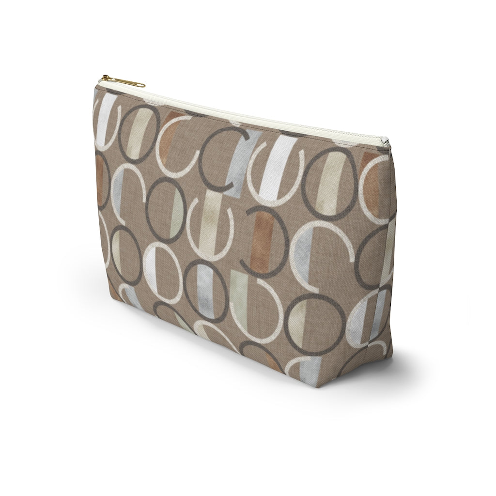 Journey Code Accessory Pouch w T-bottom in Brown