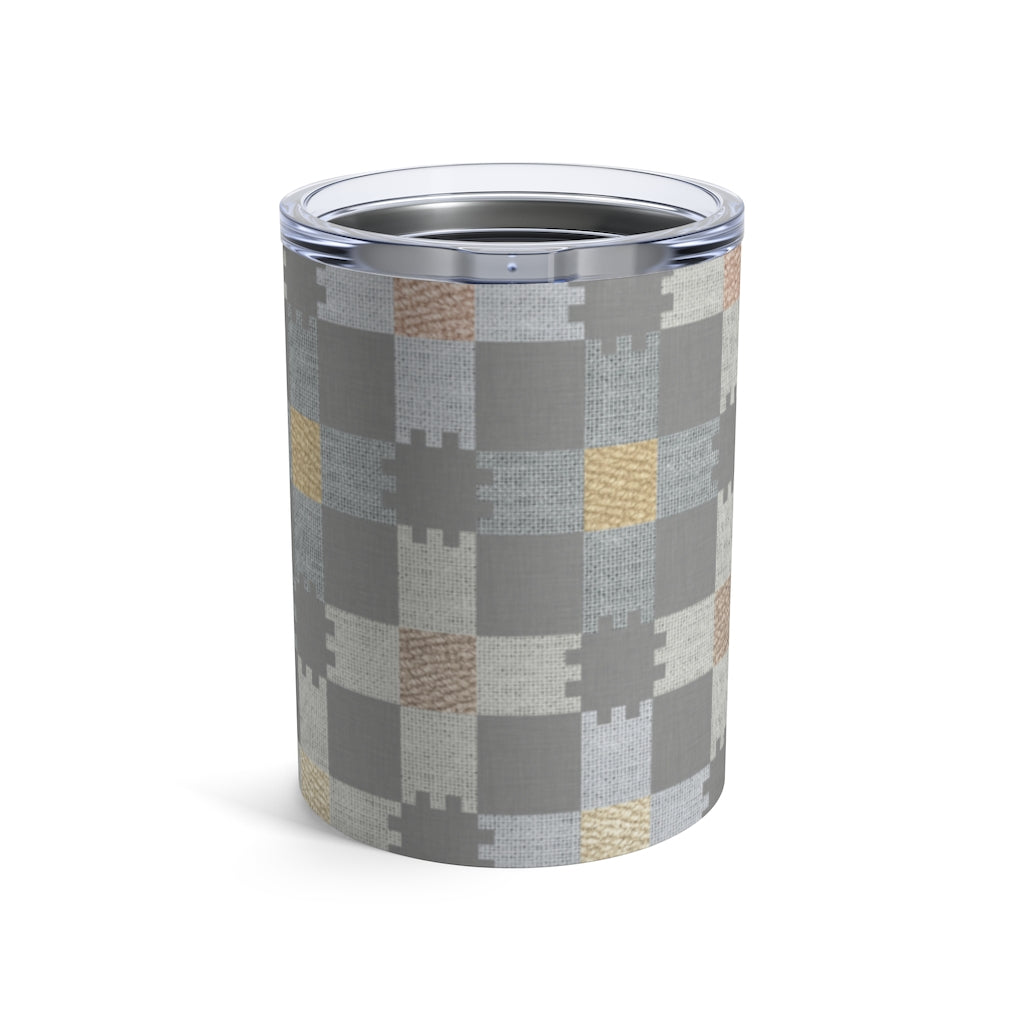 Plaid Check Tumbler in Gray