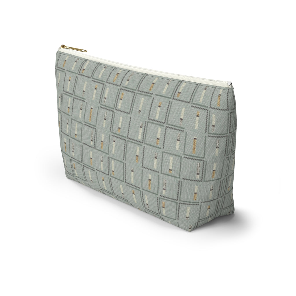Pencil to Paper Accessory Pouch w T-bottom in Teal