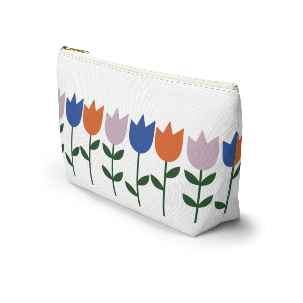 Tulips Pouch Accessory Pouch w T-bottom