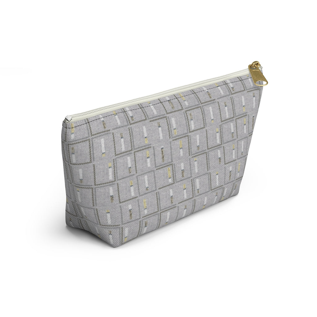 Pencil to Paper Accessory Pouch w T-bottom in Gray