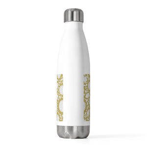 Floral Eyelet Lace 20oz Insulated Bottle in Gold