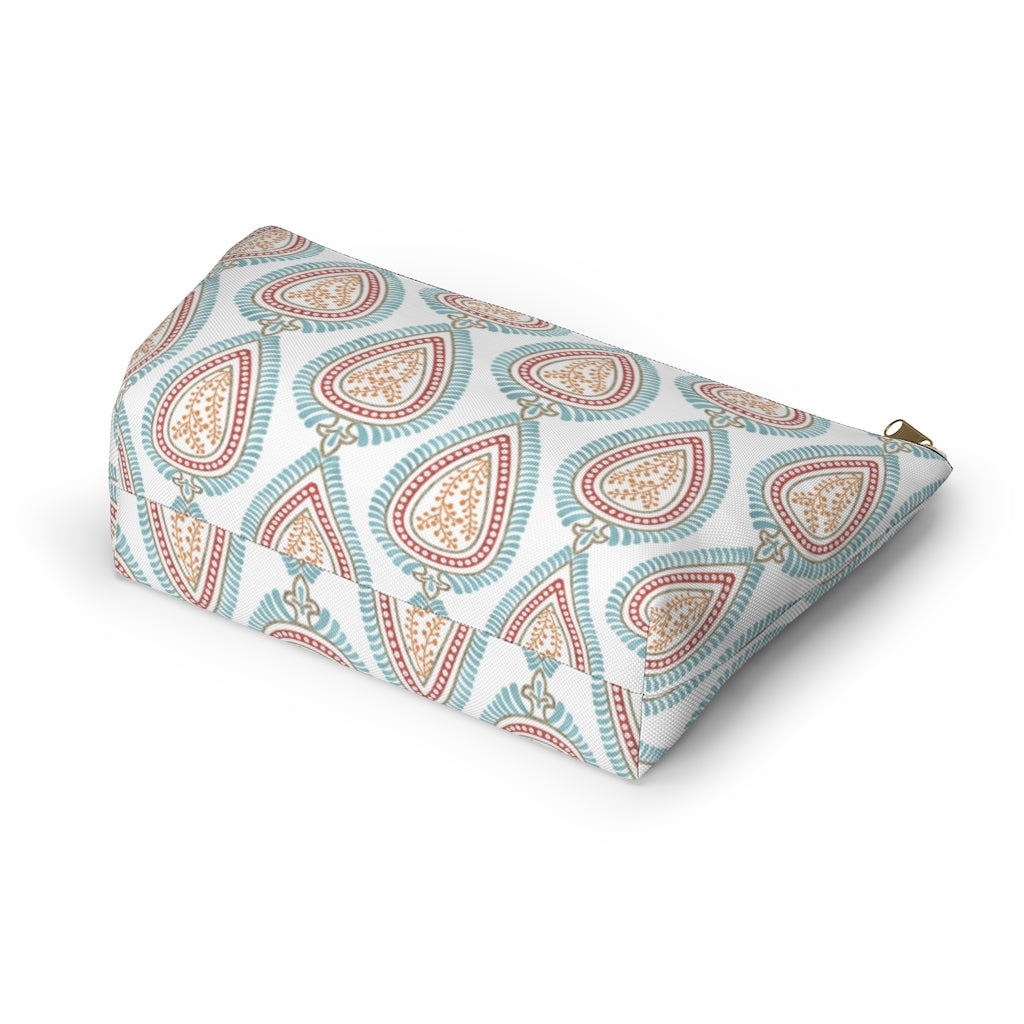 Teardrop Accessory Pouch w T-bottom in Aqua