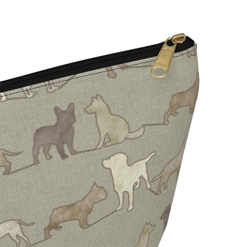 Dogs Accessory Pouch w T-bottom in Brown