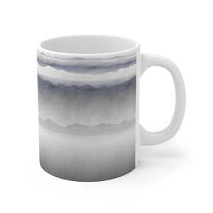 Watercolor Mountains Mug in Gray