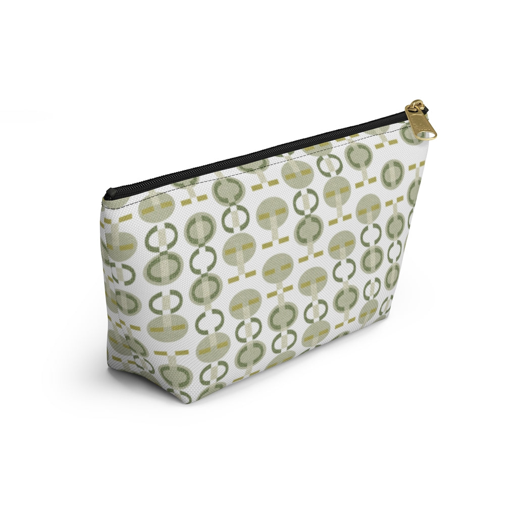 Telegraph Code Accessory Pouch w T-bottom in Green
