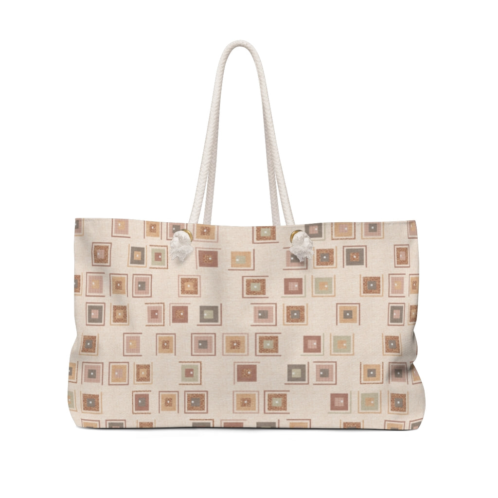 Key Code Weekender Bag in Coral