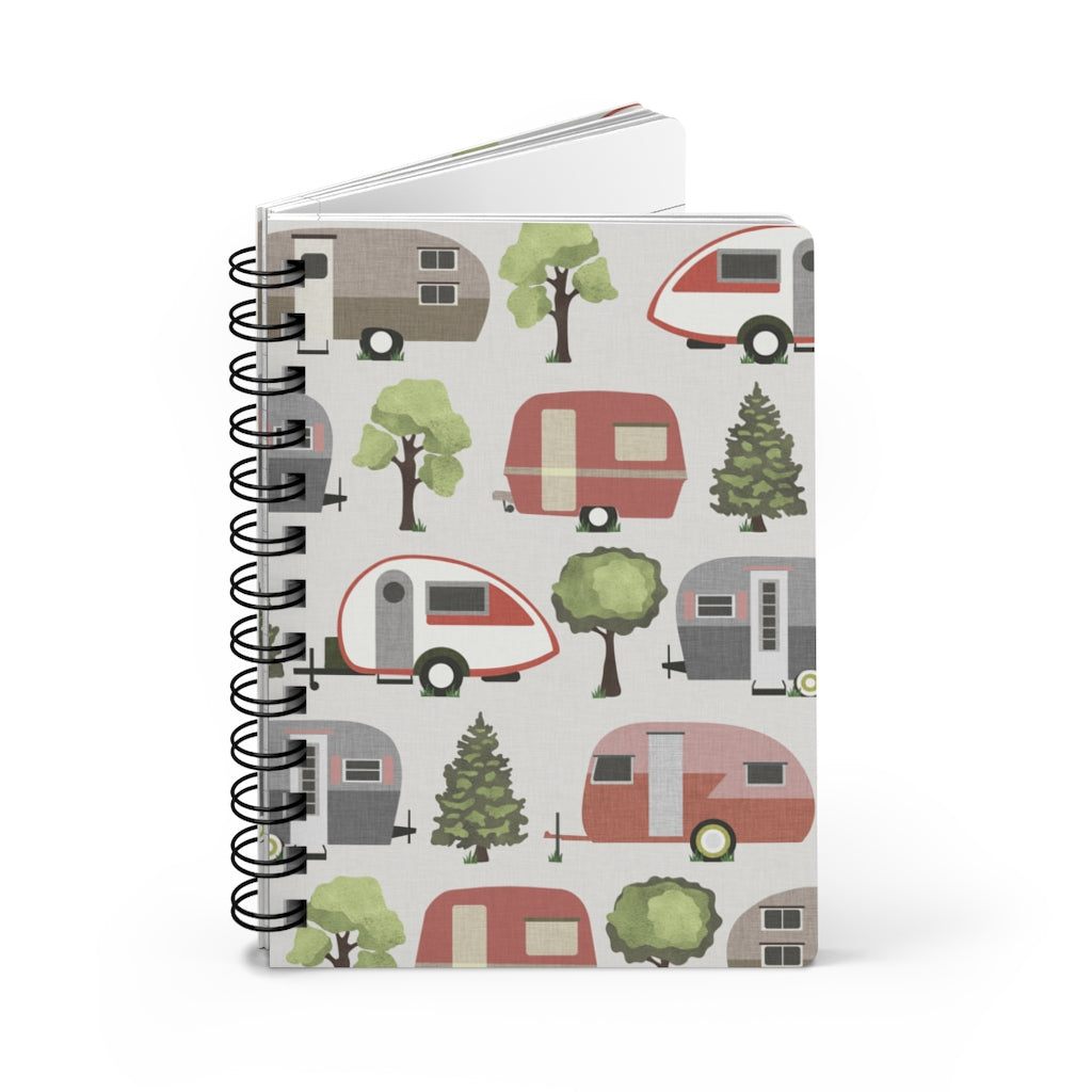 Teardrop Campers Spiral Bound Journal in Pink