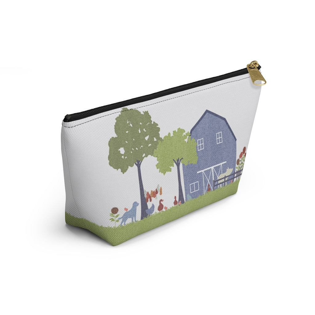 Barnyard Fun Accessory Pouch w T-bottom in Blue