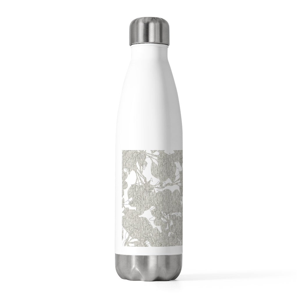 Modern Floral Overlay 20oz Insulated Bottle in Taupe