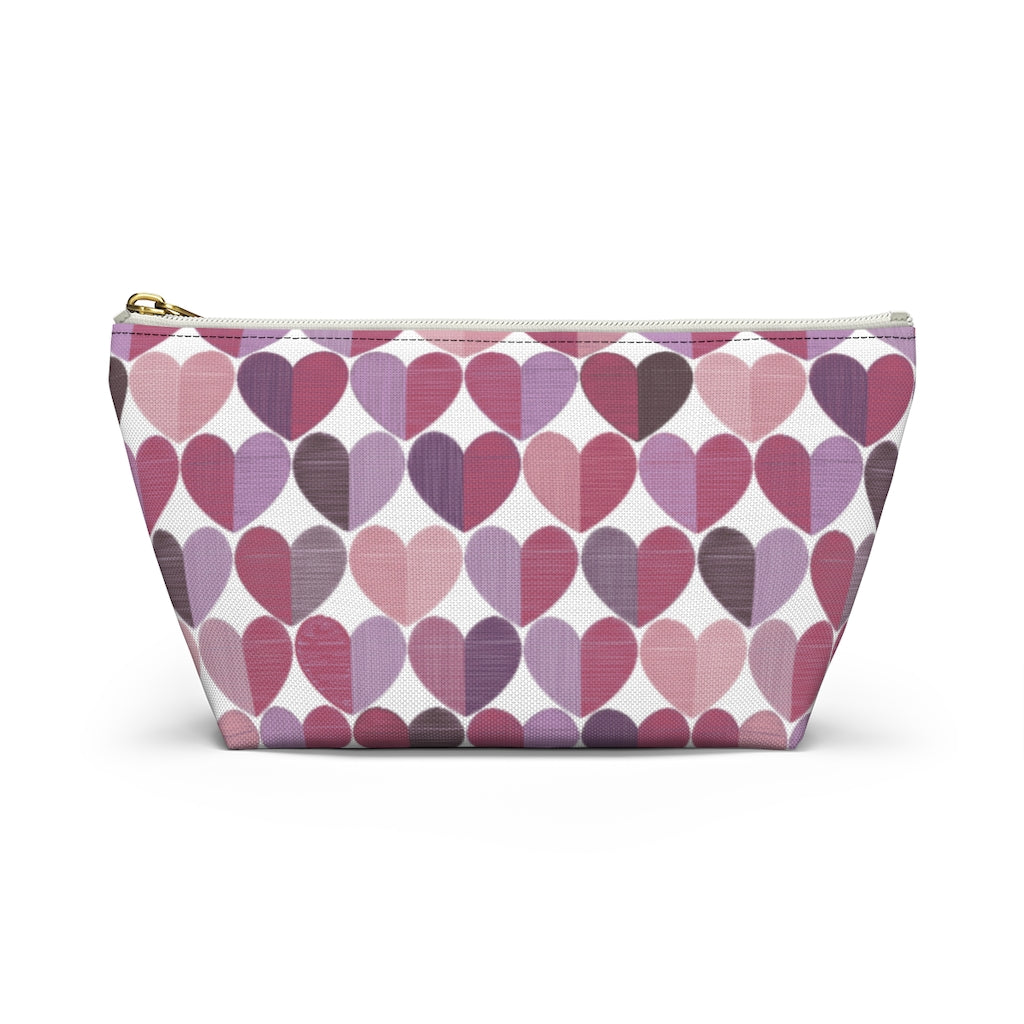 Love Accessory Pouch w T-bottom in Purple