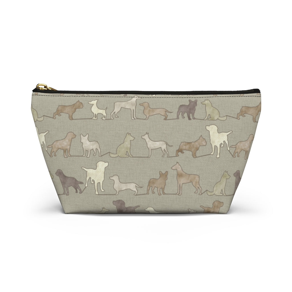 Dogs Accessory Pouch w T-bottom in Brown