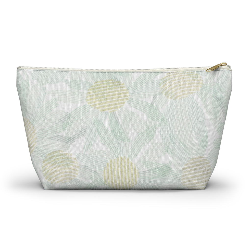 Daisy Chain Code Accessory Pouch w T-bottom in Aqua