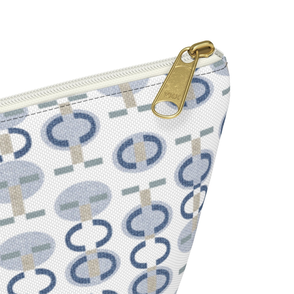 Telegraph Code Accessory Pouch w T-bottom in Blue
