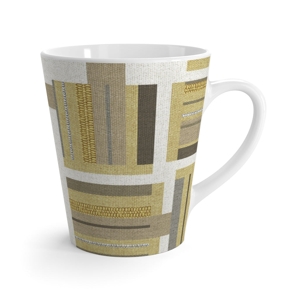 Bird Code Latte Mug in Yellow