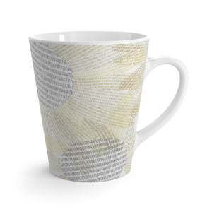 Daisy Chain Code Latte Mug in Yellow