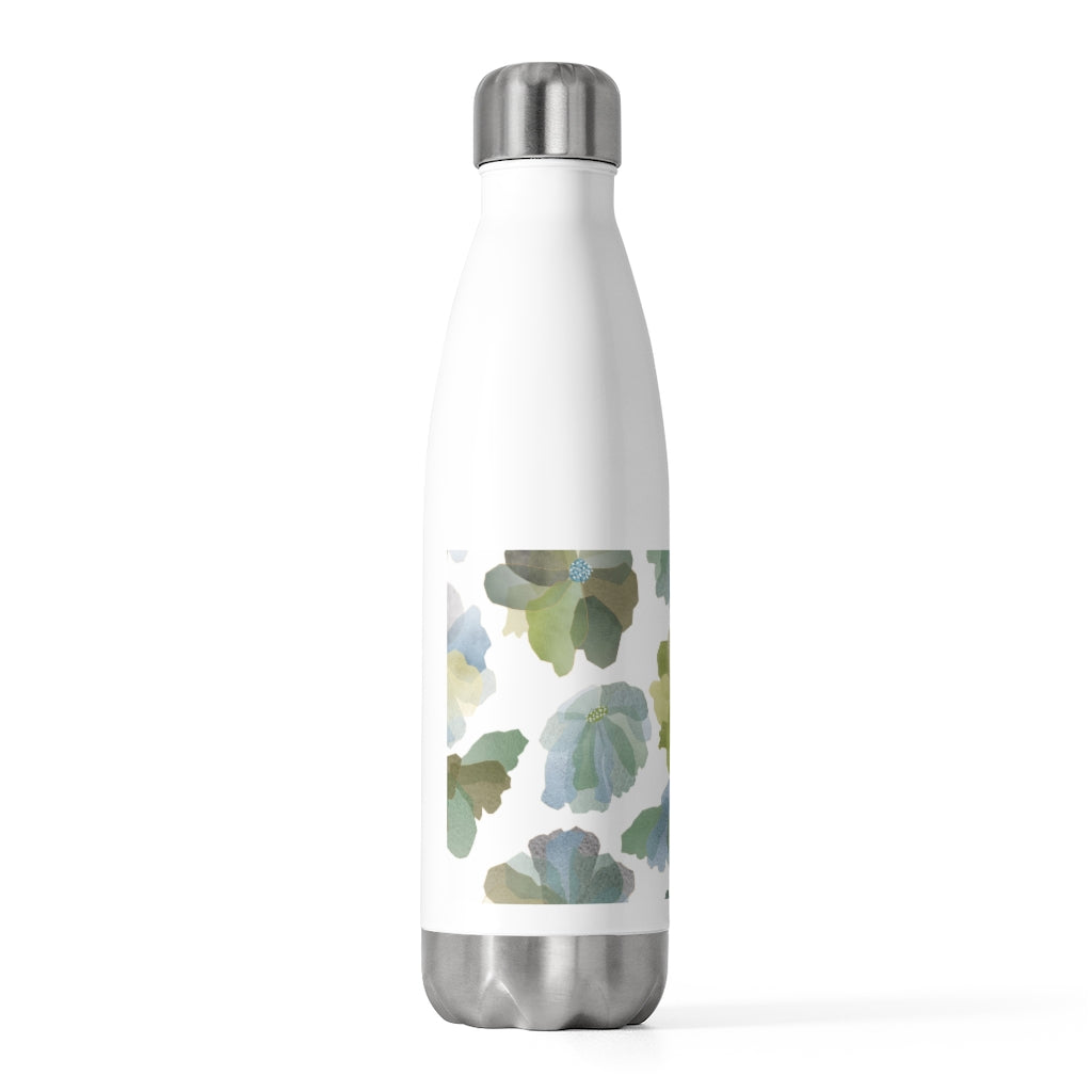 Watercolor Floral 20oz Insulated Bottle in Aqua