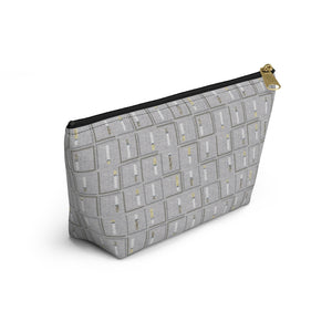 Pencil to Paper Accessory Pouch w T-bottom in Gray