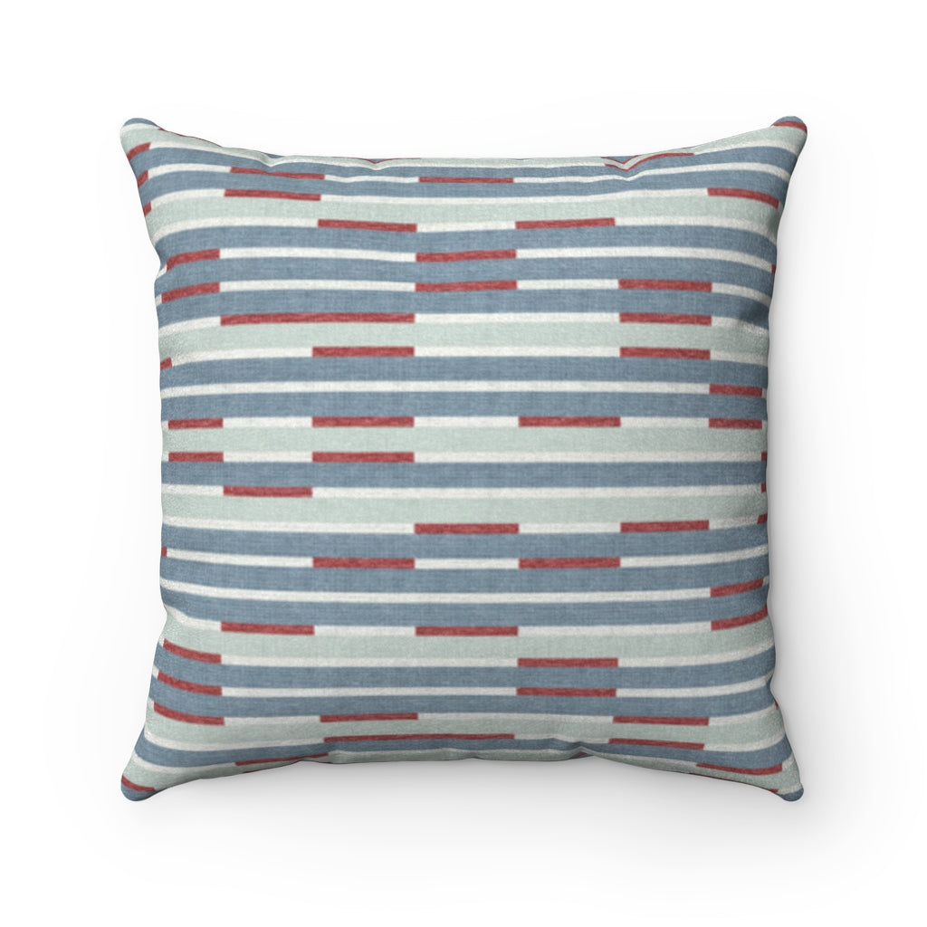 Kinetic Square Throw Pillow in Aqua