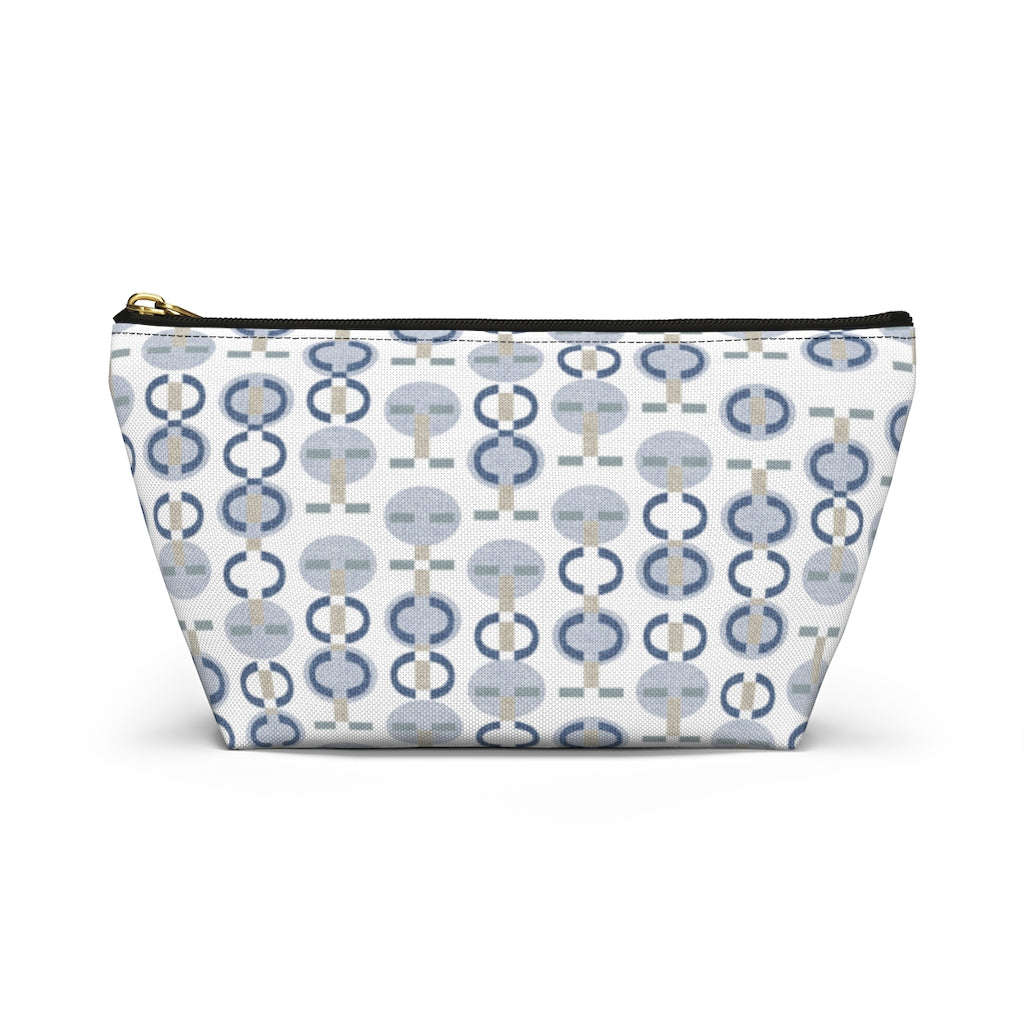 Telegraph Code Accessory Pouch w T-bottom in Blue