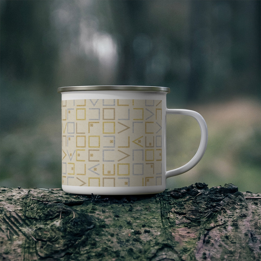 Encode Code Enamel Mug in Yellow