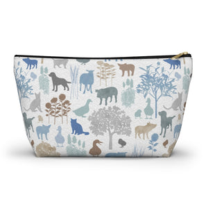 On the Farm Accessory Pouch w T-bottom in Blue