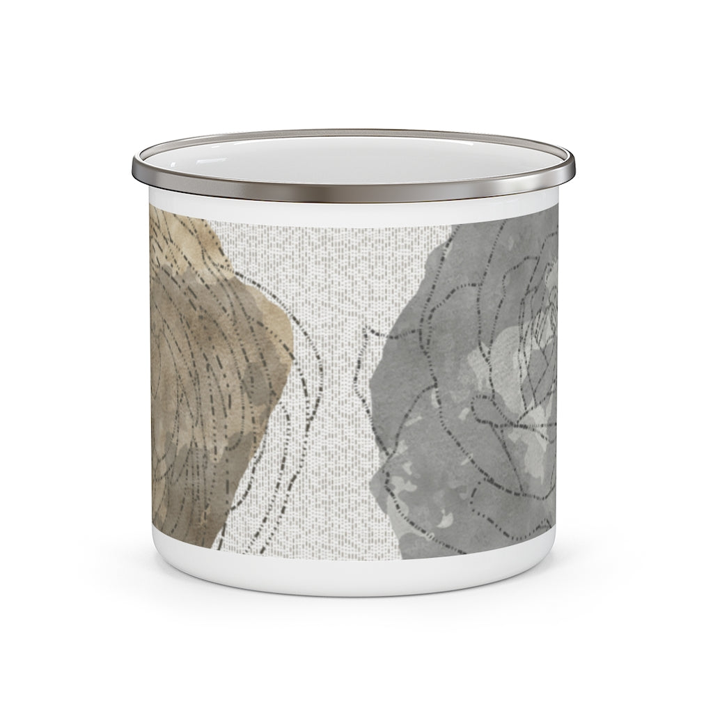 Decipher Code Enamel Mug in Brown