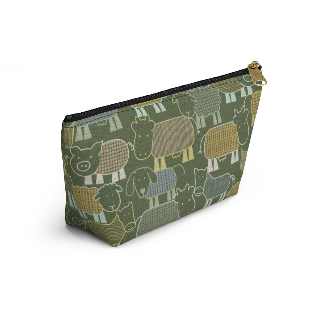 Animal Farm Accessory Pouch w T-bottom in Green