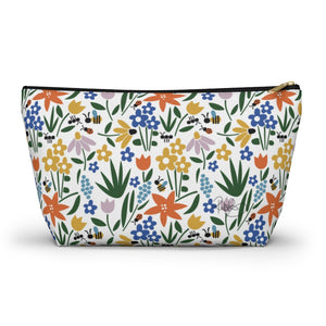 Field of Flowers Accessory Pouch w T-bottom