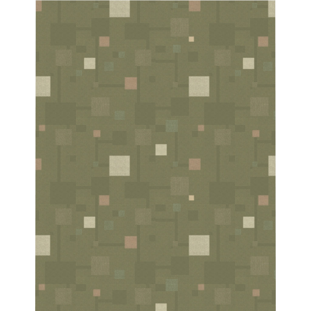 Block Party Microfiber Duvet Cover in Green