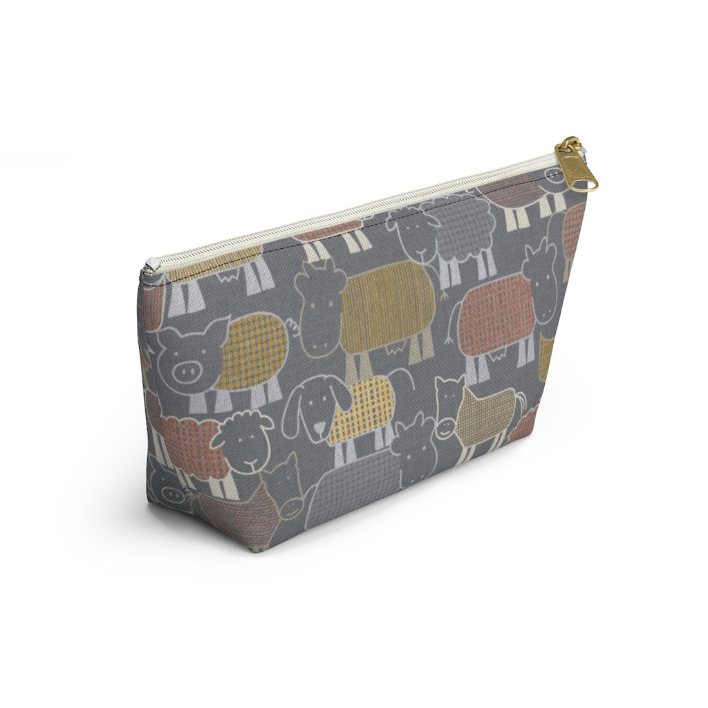 Animal Farm Accessory Pouch w T-bottom in Gray