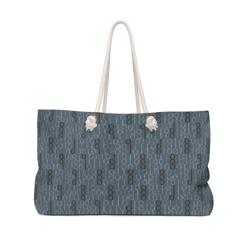 Railroad Code Weekender Bag in Blue