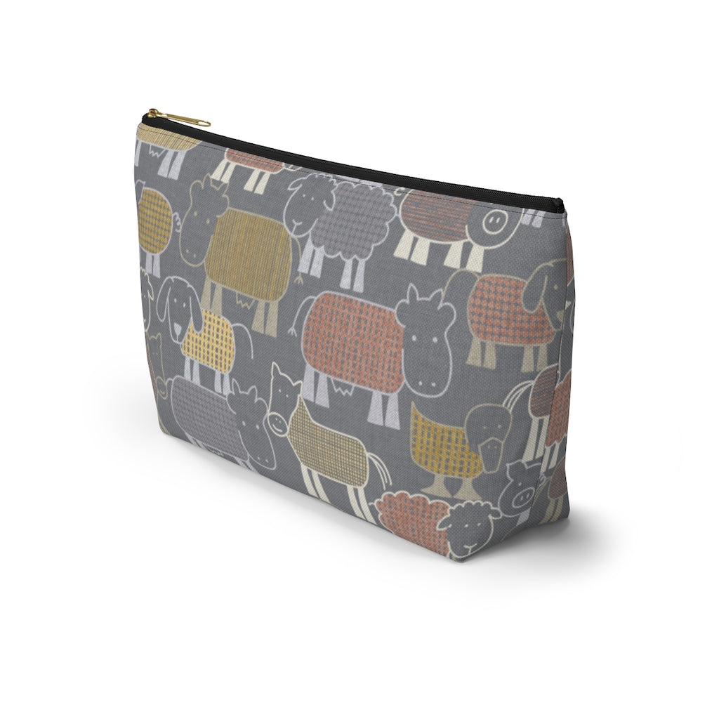 Animal Farm Accessory Pouch w T-bottom in Gray